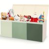 Extra Large Chest with Lid Collapsible Storage Organizer Bins Large Storage Baskets Box for Living Room Nursery Playroom(40.6 X 16.5 X 14.2'', Sage Green)